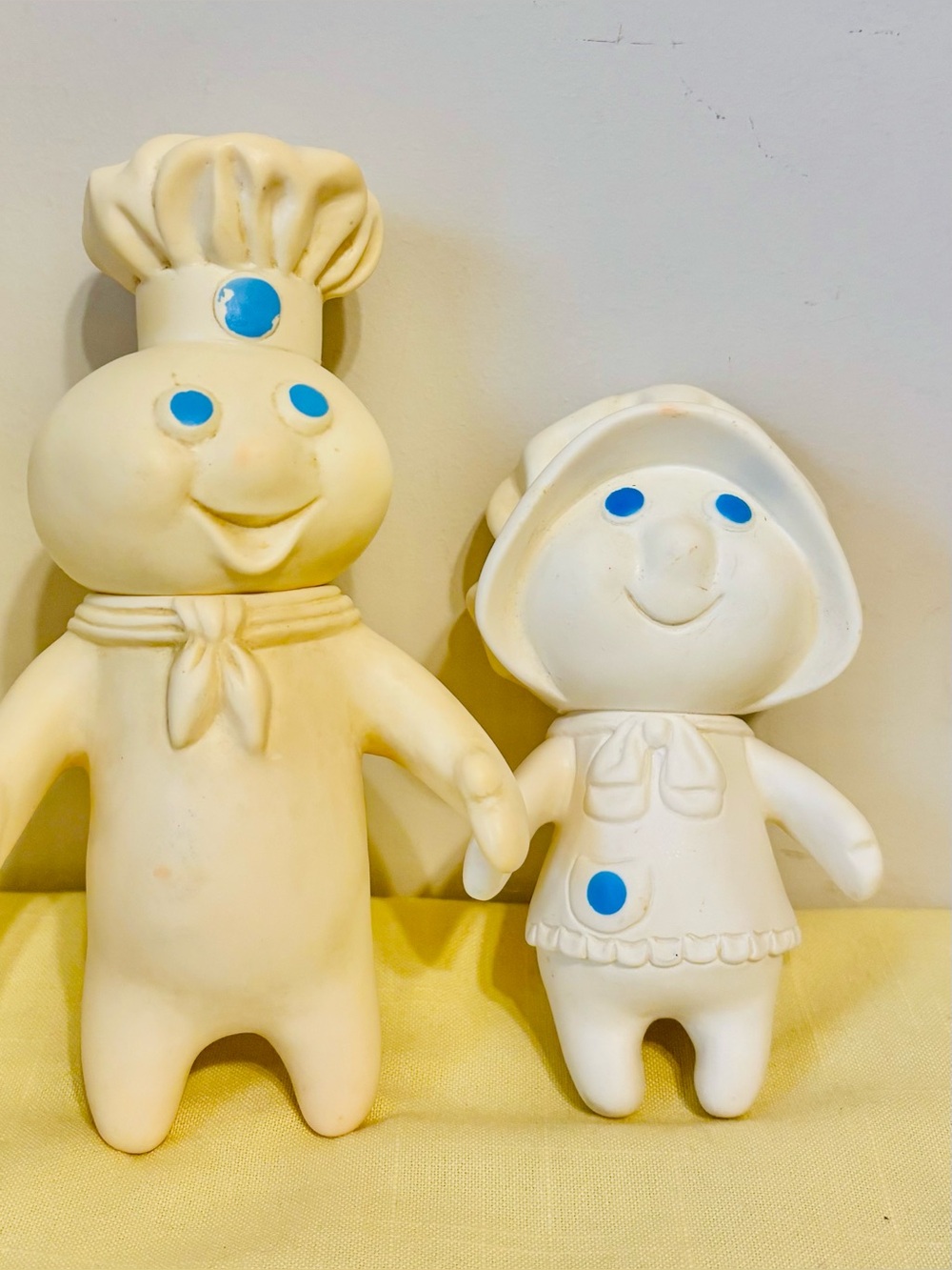 Pillsbury Doughboy, 7.5” & Poppie Fresh, 6” Figures 1971 Vinyl Pillsbury Retro